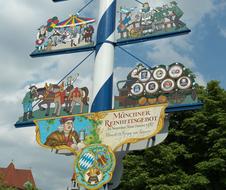 Maypole in Bavaria Munich
