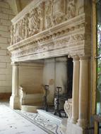 Fireplace in Valmagne Abbey