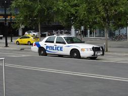 police car on the streets of canada