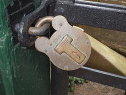 Security Lock Padlock on door