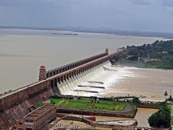 landscape of Dam Tungabhadra River