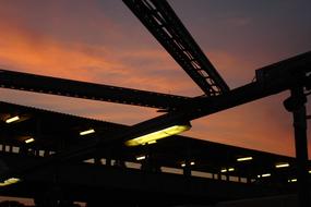 Night Sky Lights at sunset