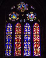 colorful Stained Glass Windows of Cathedral