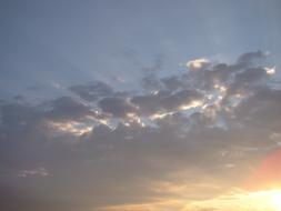 warm colors Clouds at Sky, Sunrise