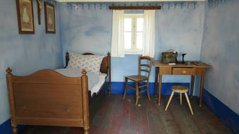 Vintage interior of the baby room, with furniture