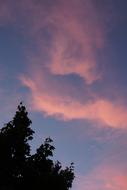 landscape of Clouds In The Evening Afterglow