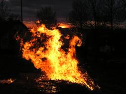 Fire Flame Embers at dark