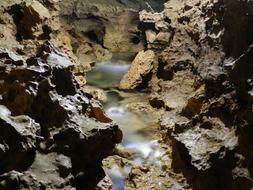 underground river in a cave