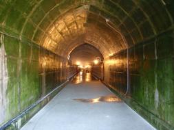 road in a tunnel in a wine cave