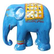 blue indian elephant figure