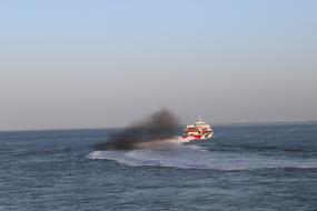 Smoke Ship on Elbe helgoland