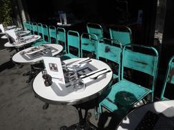 Paris Cafe Green chairs