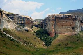 valley near rock formations