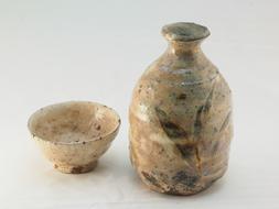 ceramic bowl and bottle for sake