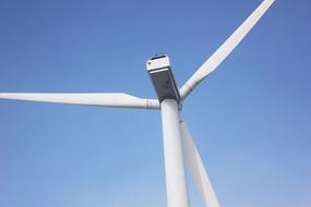 Windmill and Sunny Blue Sky