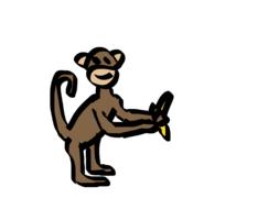 cartoon monkey banana