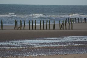 gray sky over deserted coast