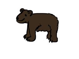cartoon comic brown bear