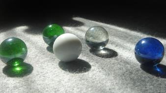 Colorful glass balls round