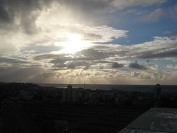 Beautiful landscape of Salvador, Bahia, Brazil, at beautiful sunrise