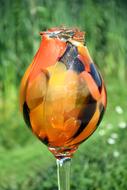 Decoration Orange Flower glass