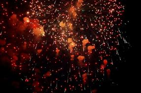 Fireworks, Flecks of Light at dark sky