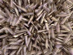 Pile of the shiny screws, in motion, clipart