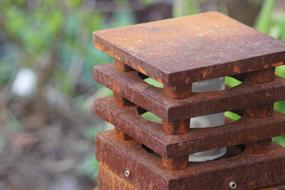 Rusted Lamp at Garden