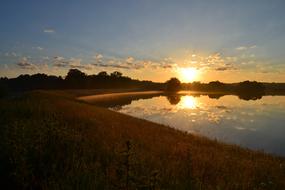 Elbe River at Sunrise Flood