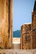 Beautiful landscape of the alley with architecture, in Croatia