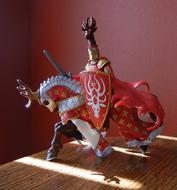 knight on horseback as a miniature figurine