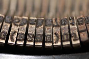 metal Letter Font Typewriter