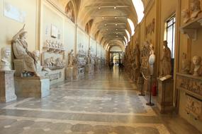 passage with sculptures in the vatican museum