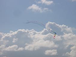 Dragons kite on Clouds Sky