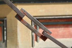 chain link close-up on the background of the house