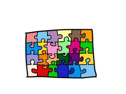 comic cartoon colorful puzzles