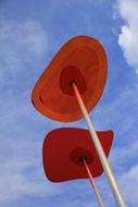 Red Art and blue Sky