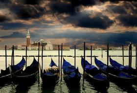 landscape of Venice Gondolas Italy