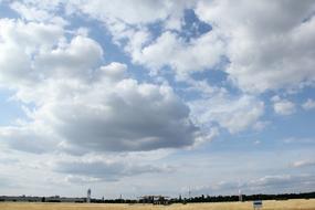 thick clouds over tempelhof airport
