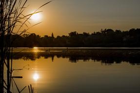 Early In The Morning Sunrise over lake