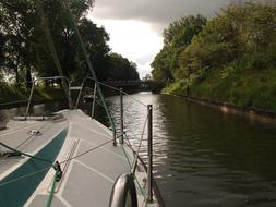boat on Masuria Lake Channel