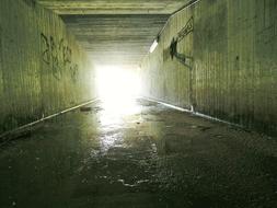 Tunnel concrete underpass