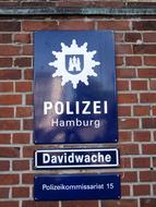 Davidwache Hamburg Police sign