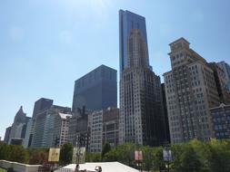 cityscape of Chicago Skyscrapers in Usa