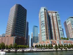 skyscrapers of chicago on a sunny day