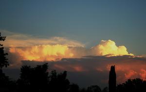 layered clouds in colorful twilight