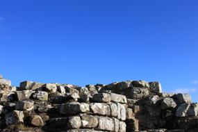 stone ruins of a roman fortress on a sunny day