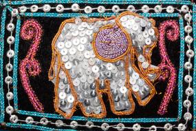 Elephant Graphically Sequins clipart