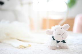 white toy sheep