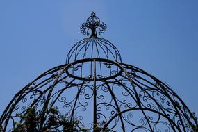 steel structure as decoration in the garden